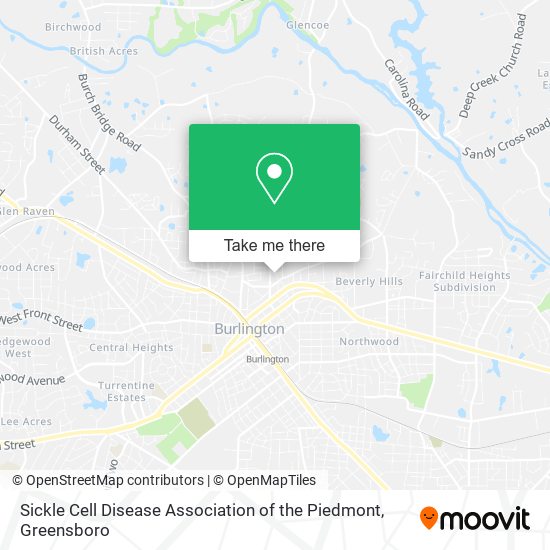 Sickle Cell Disease Association of the Piedmont map
