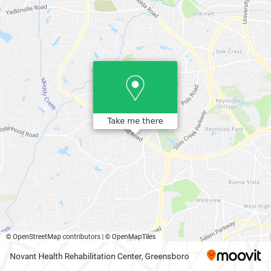 Mapa de Novant Health Rehabilitation Center