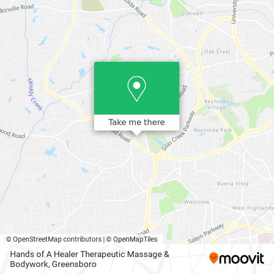 Hands of A Healer Therapeutic Massage & Bodywork map