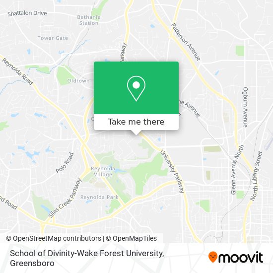 School of Divinity-Wake Forest University map