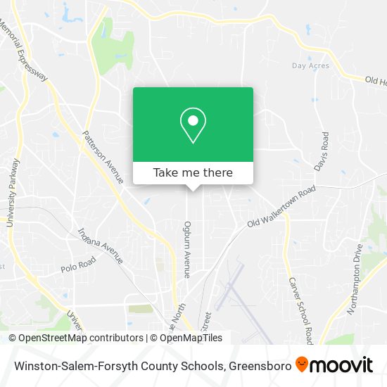 Winston-Salem-Forsyth County Schools map