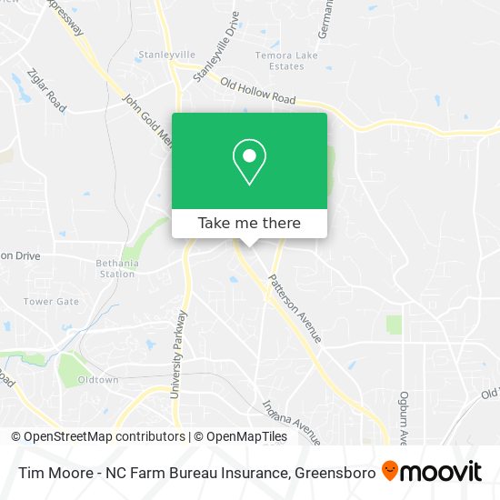 Tim Moore - NC Farm Bureau Insurance map