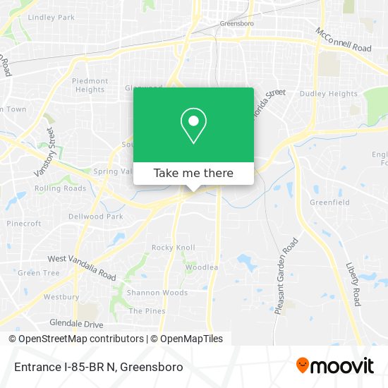 Entrance I-85-BR N map