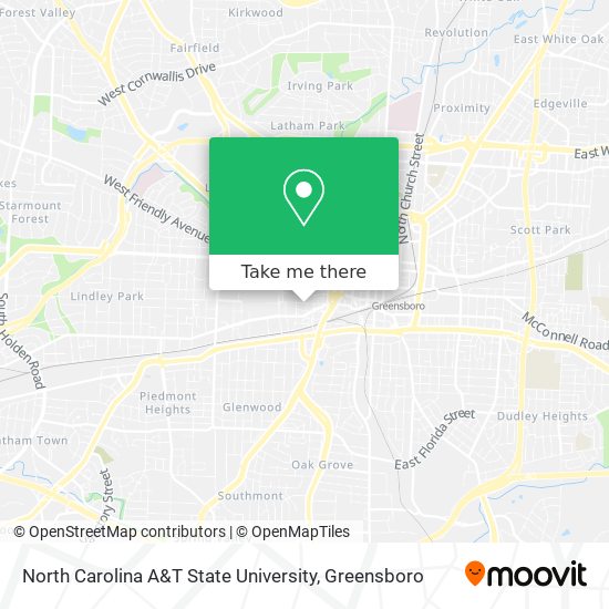 North Carolina A&T State University map