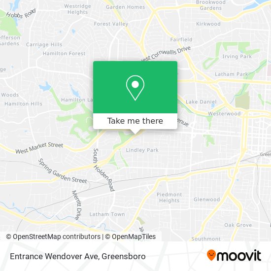 Entrance Wendover Ave map