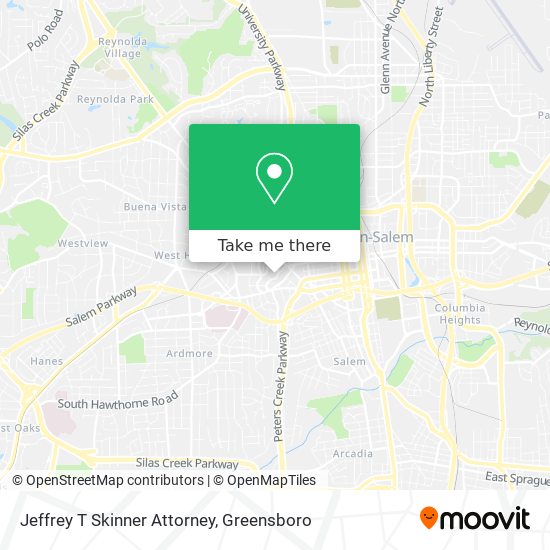 Jeffrey T Skinner Attorney map