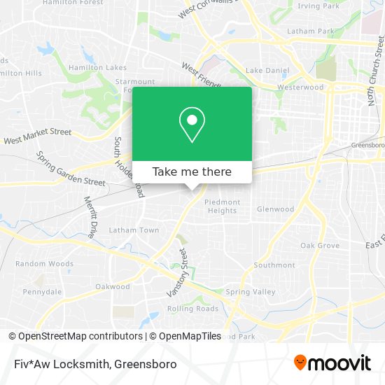 Fiv*Aw Locksmith map