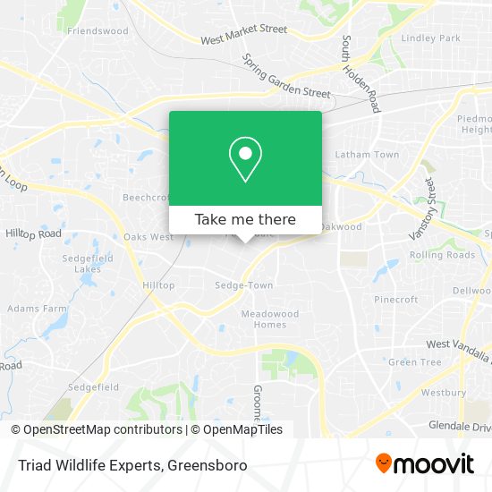Triad Wildlife Experts map