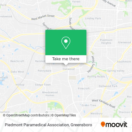 Piedmont Paramedical Association map