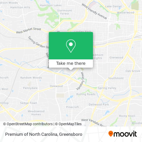 Premium of North Carolina map