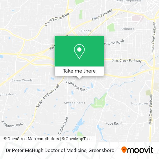 Mapa de Dr Peter McHugh Doctor of Medicine