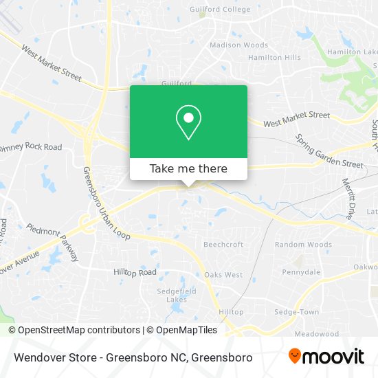 Wendover Store - Greensboro NC map