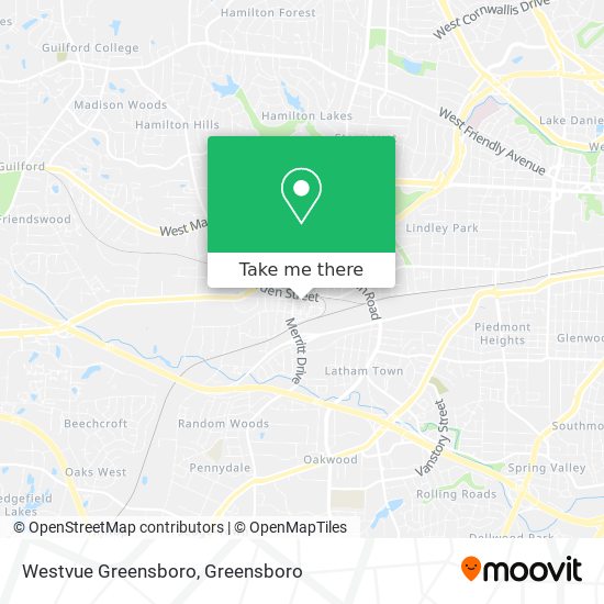 Mapa de Westvue Greensboro