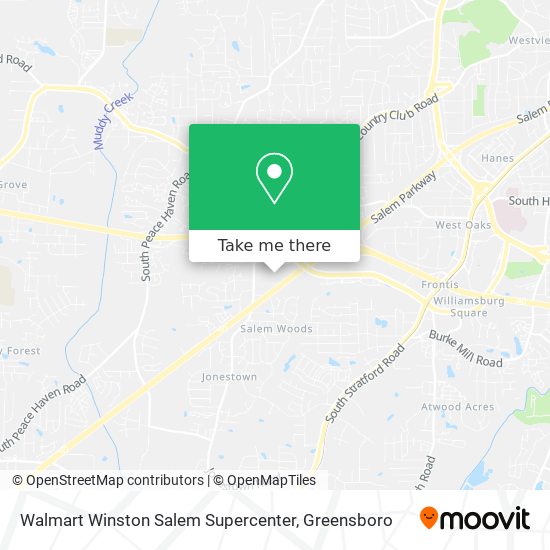 Walmart Winston Salem Supercenter map