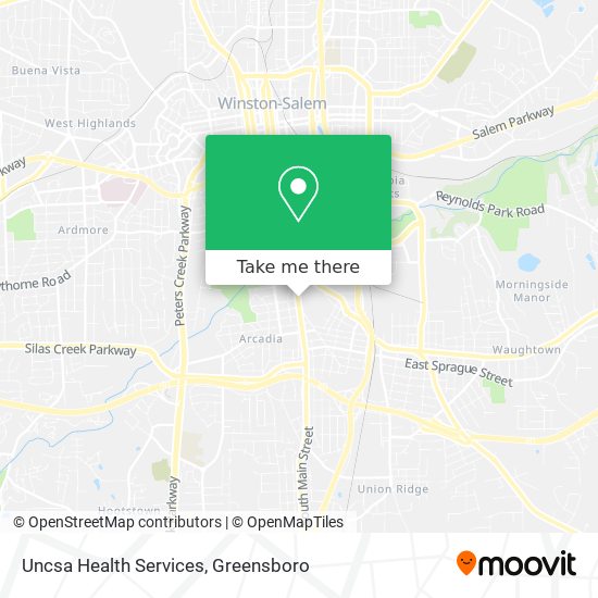 Uncsa Health Services map