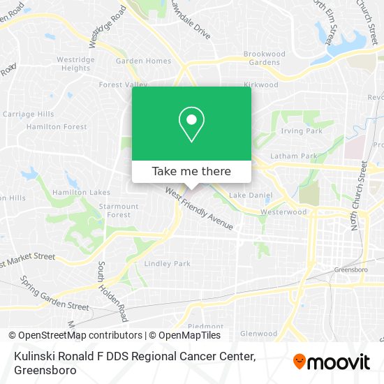 Kulinski Ronald F DDS Regional Cancer Center map