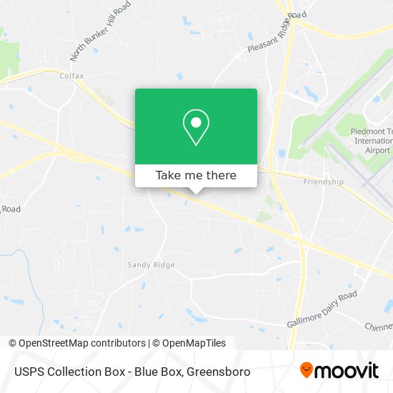 Mapa de USPS Collection Box - Blue Box