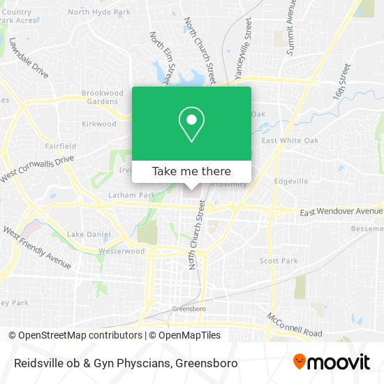 Reidsville ob & Gyn Physcians map