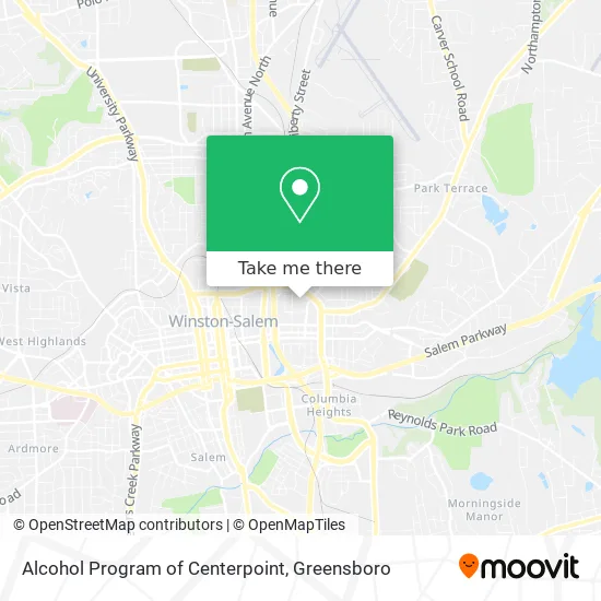Alcohol Program of Centerpoint map