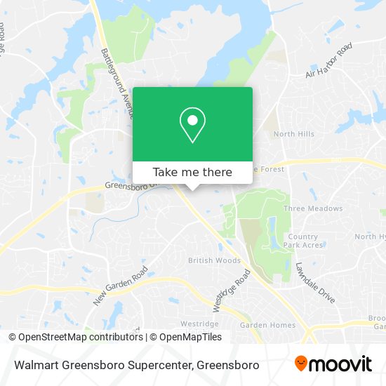 Walmart Greensboro Supercenter map