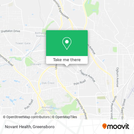 Mapa de Novant Health