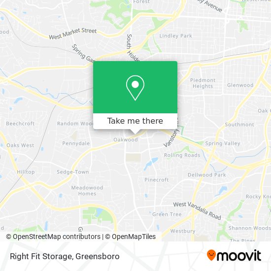 Right Fit Storage map