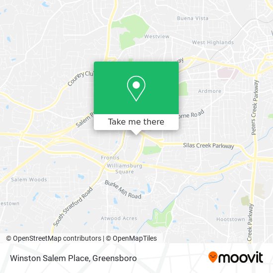 Mapa de Winston Salem Place