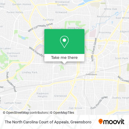 The North Carolina Court of Appeals map