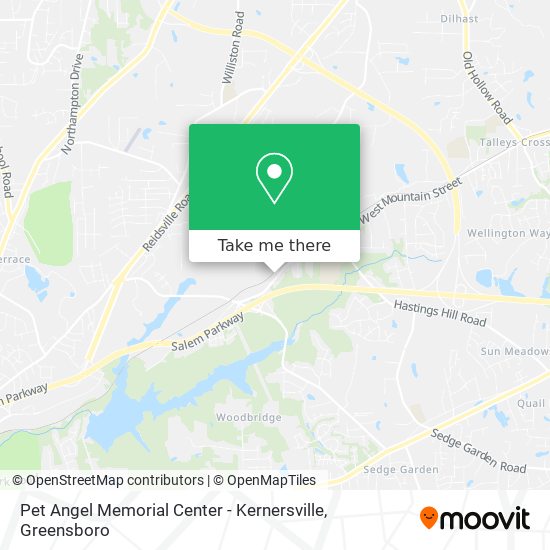Pet Angel Memorial Center - Kernersville map