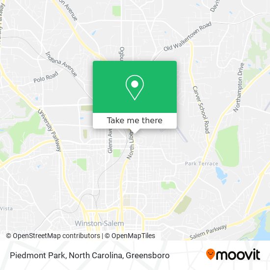 Mapa de Piedmont Park, North Carolina