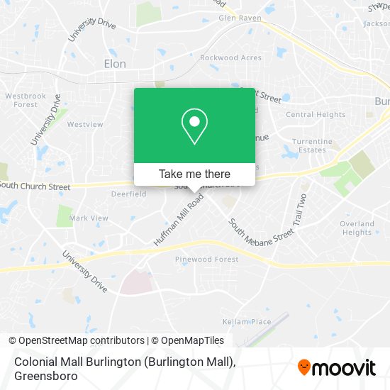 Colonial Mall Burlington (Burlington Mall) map