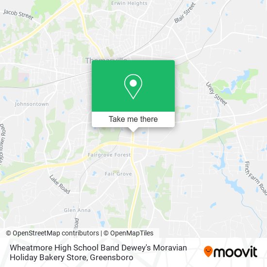 Wheatmore High School Band Dewey's Moravian Holiday Bakery Store map