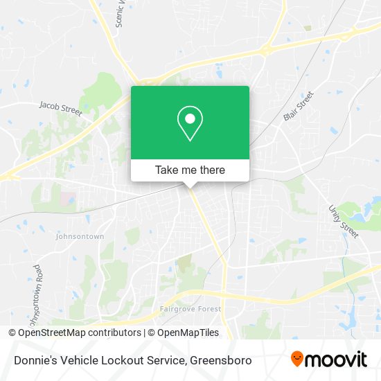 Donnie's Vehicle Lockout Service map