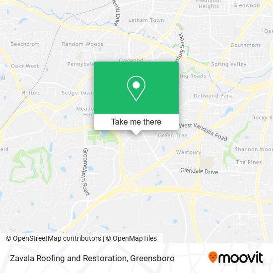 Zavala Roofing and Restoration map