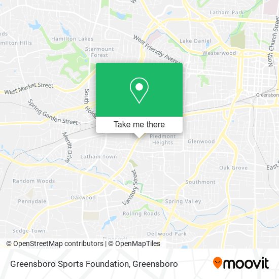 Greensboro Sports Foundation map