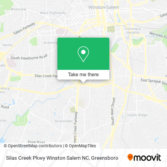 Silas Creek Pkwy Winston Salem NC map