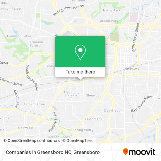 Companies in Greensboro NC map