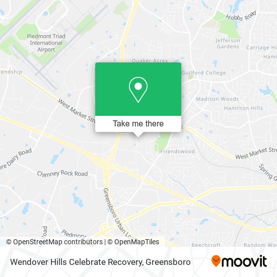 Wendover Hills Celebrate Recovery map