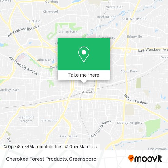 Mapa de Cherokee Forest Products