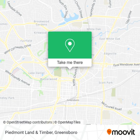 Piedmont Land & Timber map