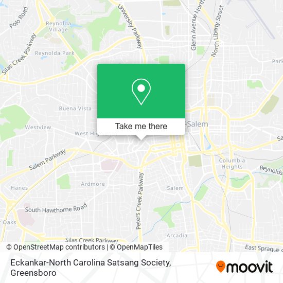 Mapa de Eckankar-North Carolina Satsang Society