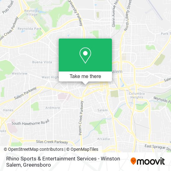 Mapa de Rhino Sports & Entertainment Services - Winston Salem