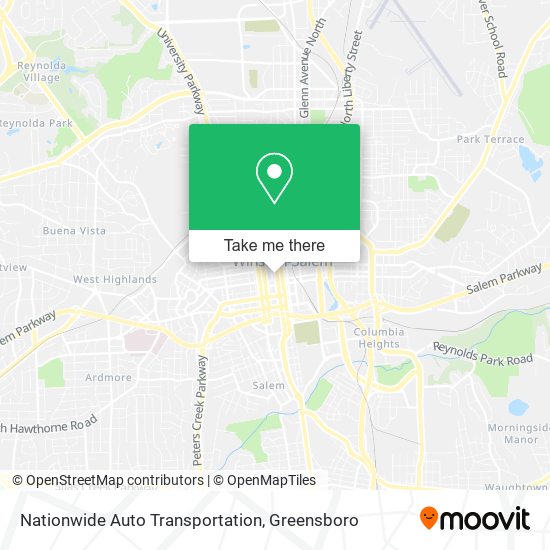 Nationwide Auto Transportation map