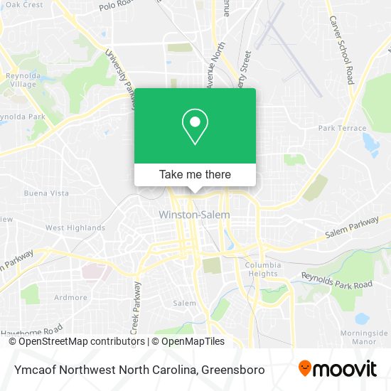 Ymcaof Northwest North Carolina map