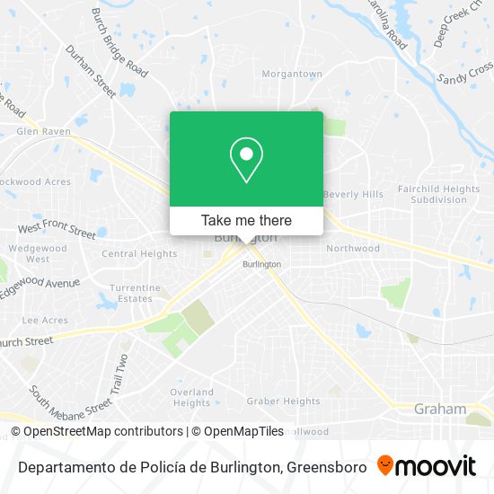 Departamento de Policía de Burlington map