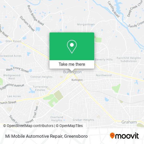 Mi Mobile Automotive Repair map