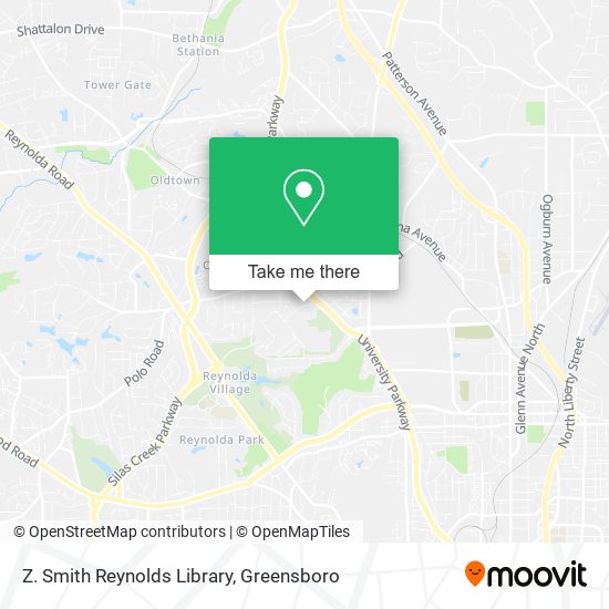 Z. Smith Reynolds Library map