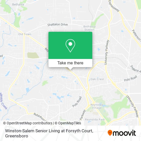 Winston-Salem Senior Living at Forsyth Court map