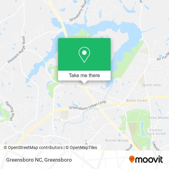 Greensboro NC map