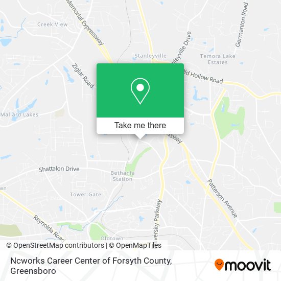 Ncworks Career Center of Forsyth County map